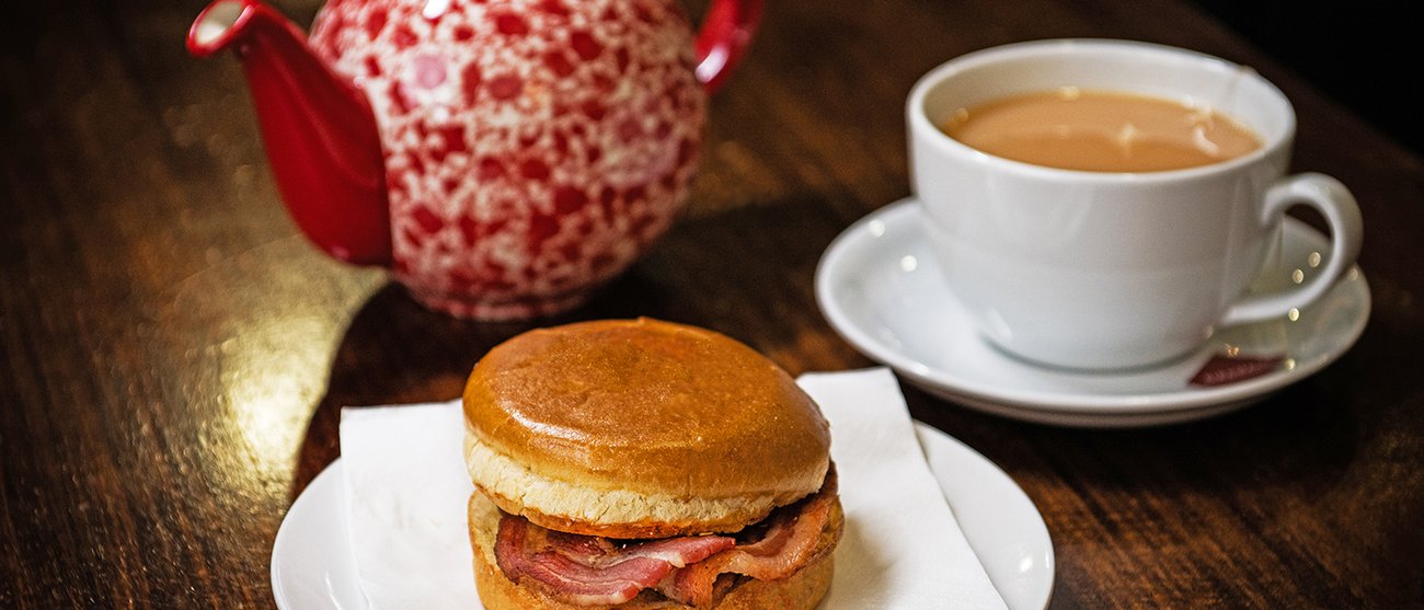 Bacon Roll with Tea Small