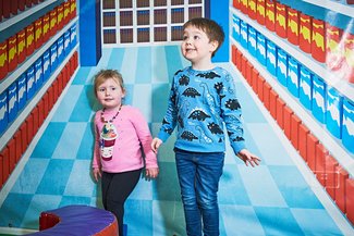Soft Play City standing girl and boy