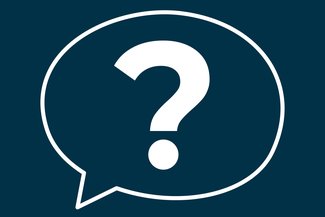 Question mark in a speech bubble for FAQ icon