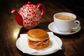 Bacon Roll with Tea Small